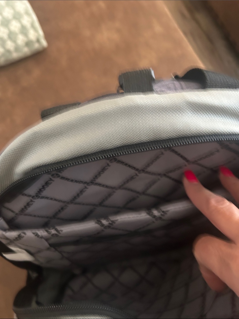 Hooey Gray and Lavender Backpack with Teal Accents - Picture 6 of 7